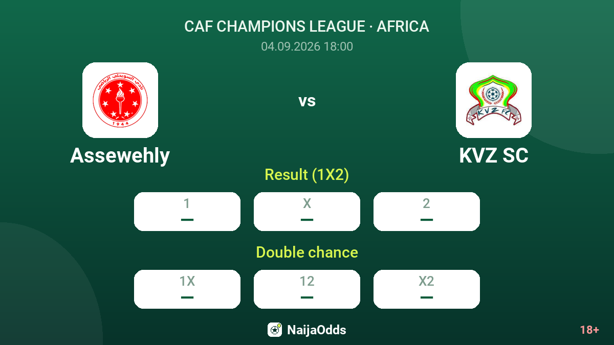 Assewehly vs KVZ SC — odds