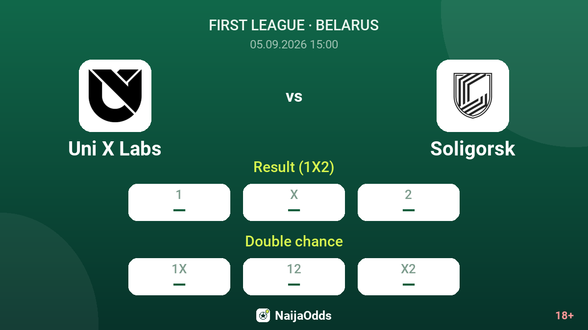 Uni X Labs vs Soligorsk — odds