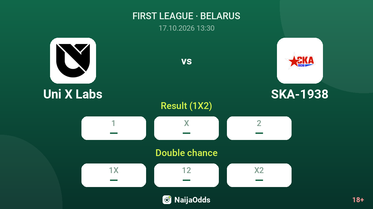 Uni X Labs vs SKA-1938 — odds